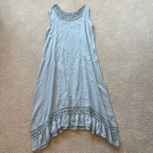 Sunflower linen dress